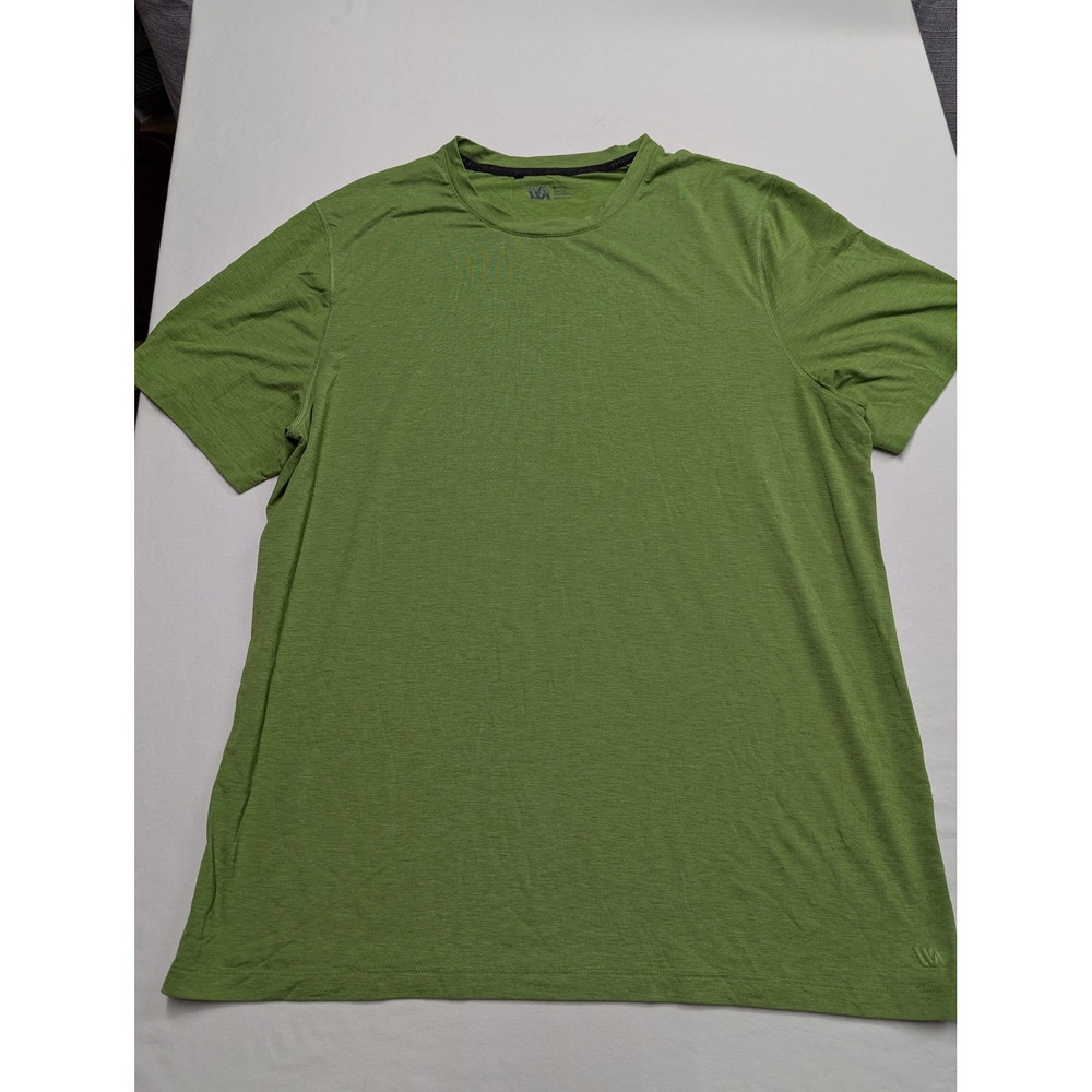 VRST Mens Short Sleeve Crew Neck T-Shirt Green Heather Activewear Size Large